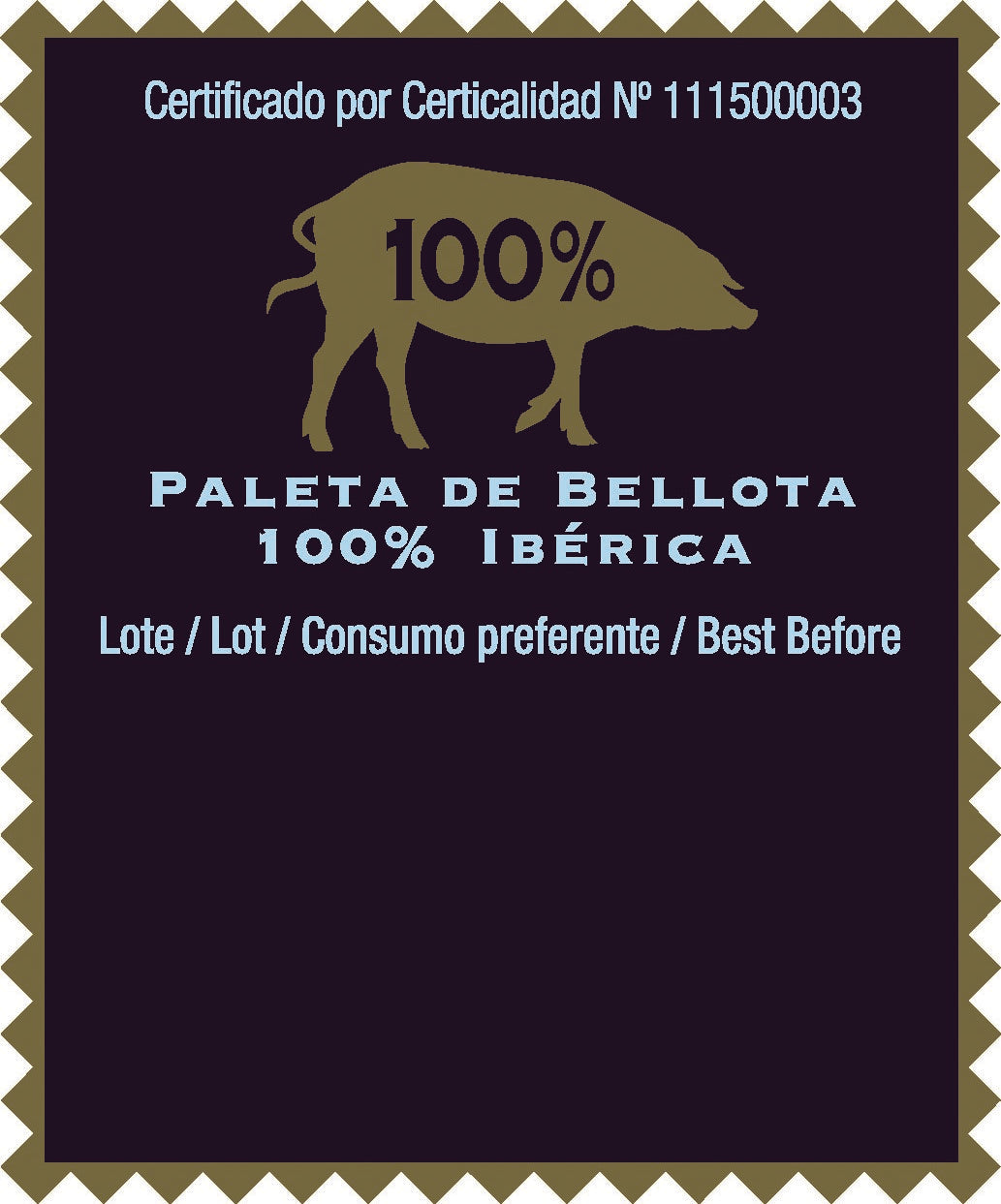 Paleta 100% Ibérica de Bellota 5Js (80gr)