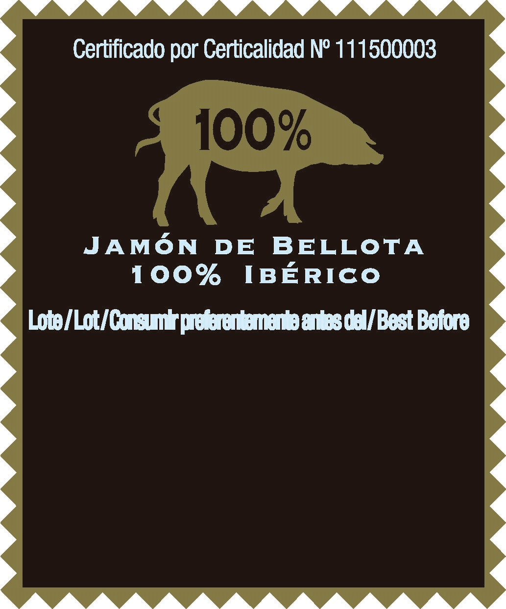 5 x (100gr) Jamón Ibérico de Bellota 5Js